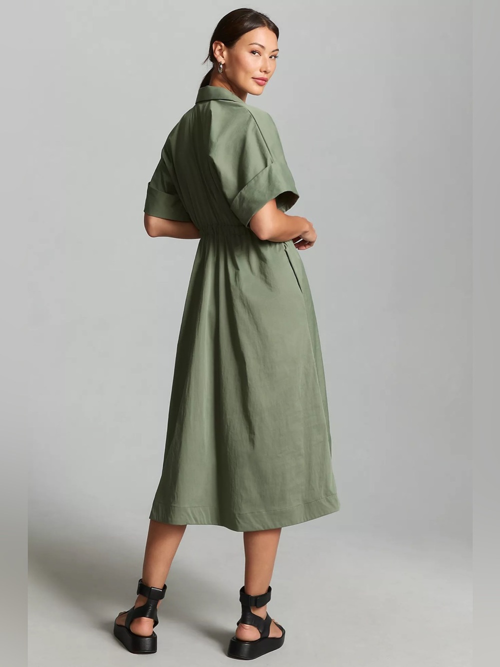 Anthropologie Maeve Utility Shirt Dress - Picture 2 of 4